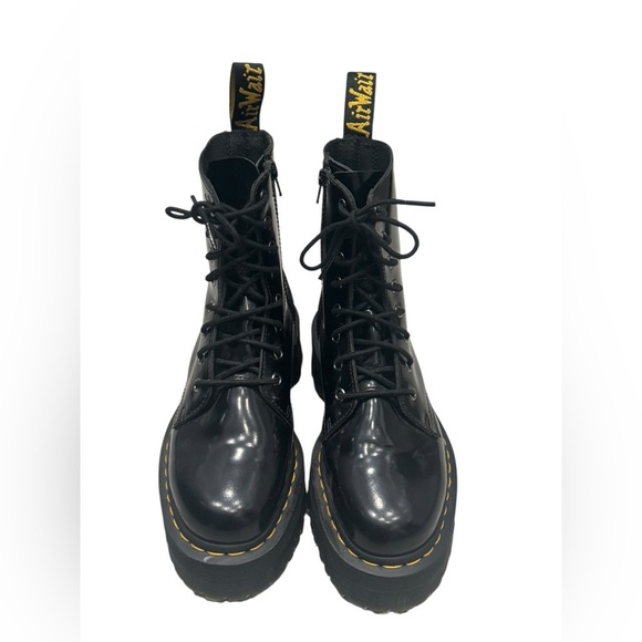 Women’s Dr. Martens Vegan Patent Leather Jadon Platform Combat Boots: SZ 7 - Picture 2 of 11